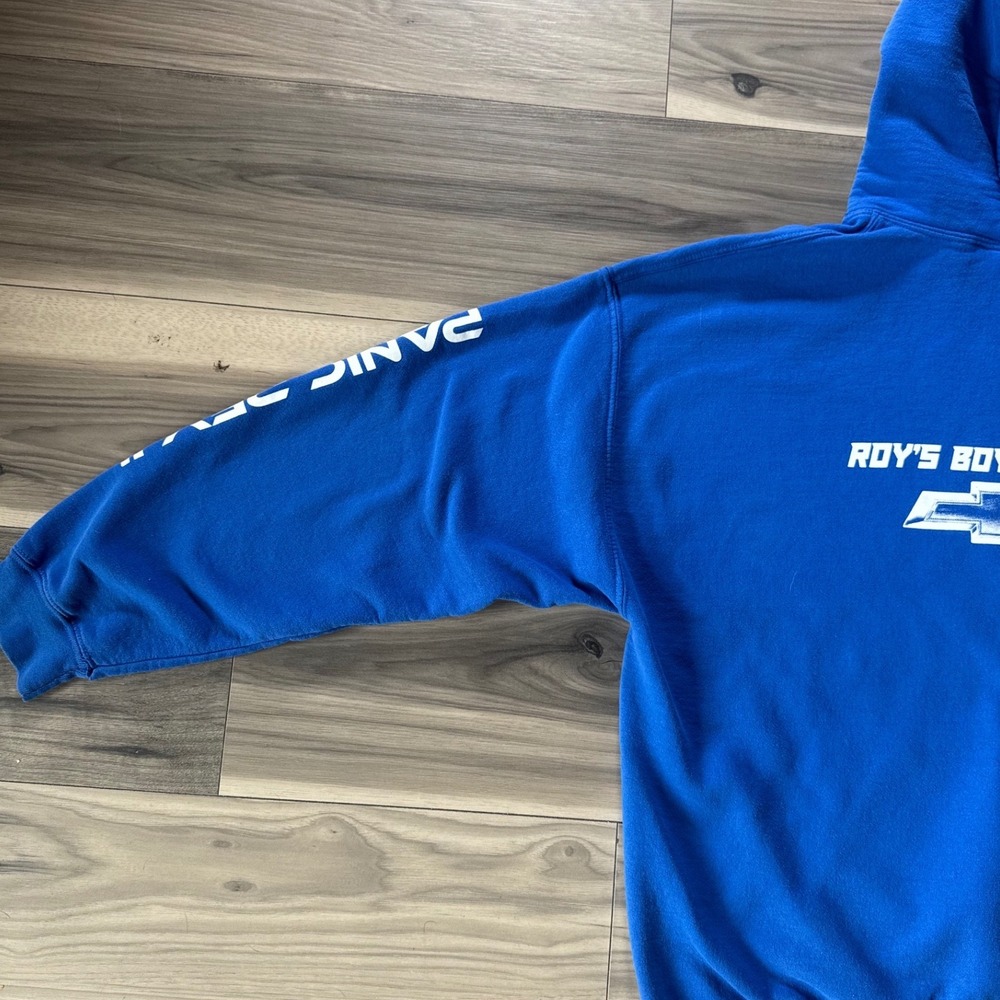 Panic Rev II Mud Racing Hoodie Royal Blue Roys Boys Racing Chevy Mens XL - Picture 7 of 7